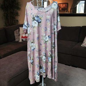NWT Moa pink floral dress sz 1X